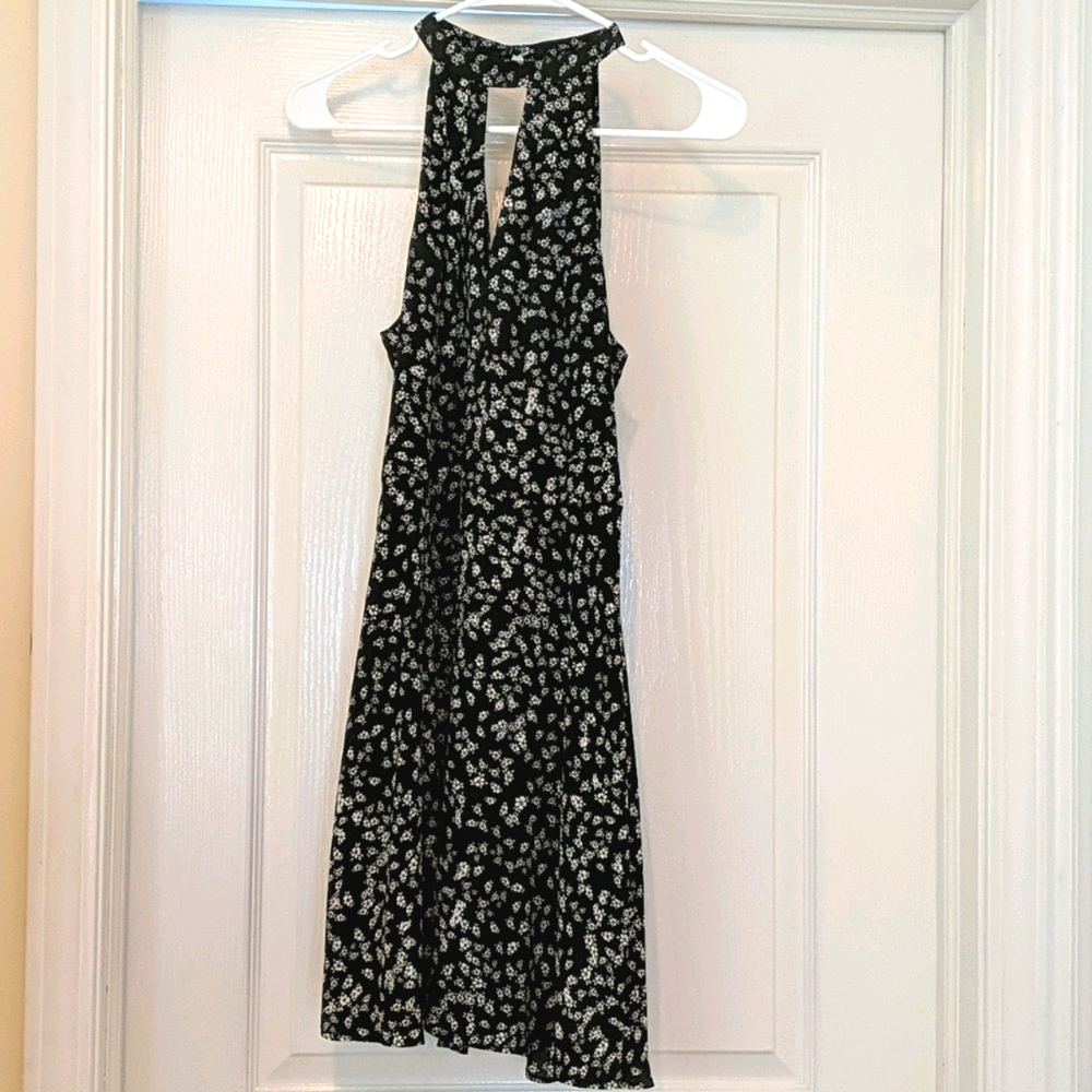 Black Dress with Flowers